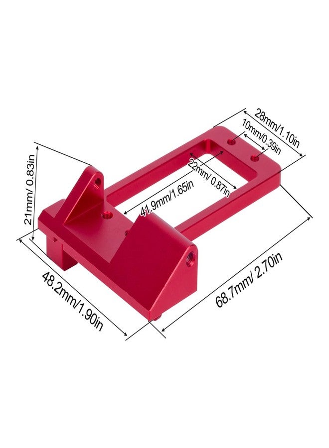 YSKMLOLP SCX10 III Servo Mount,Alminum Front Axle BAT Servo Mount Low Center of Gravity for 1/10 RC Car SCX10 III AR45P Portal Axle LCG Chassis Upgrade Parts (Black) - Image 3